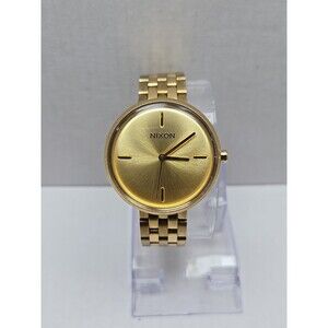 Nixon The Vix Rose All Day Gold Tone Womens Watch 35mm New Battery Size Small